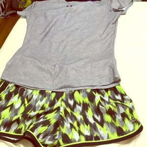 Under armor top justice bottoms